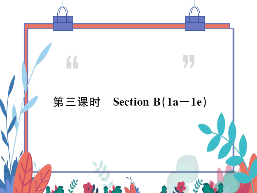 Unit 10 If you go to the party,you'll have a great time 第三课时SectionB（1a-1e）习题课件