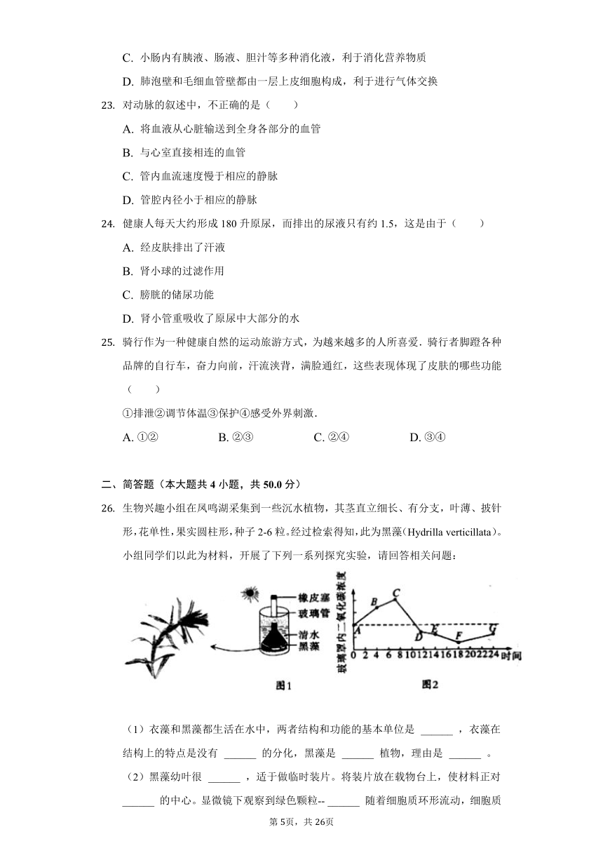 2020-2021学年山东省枣庄市驿城区八年级（下）期中生物试卷（word版 含解析）