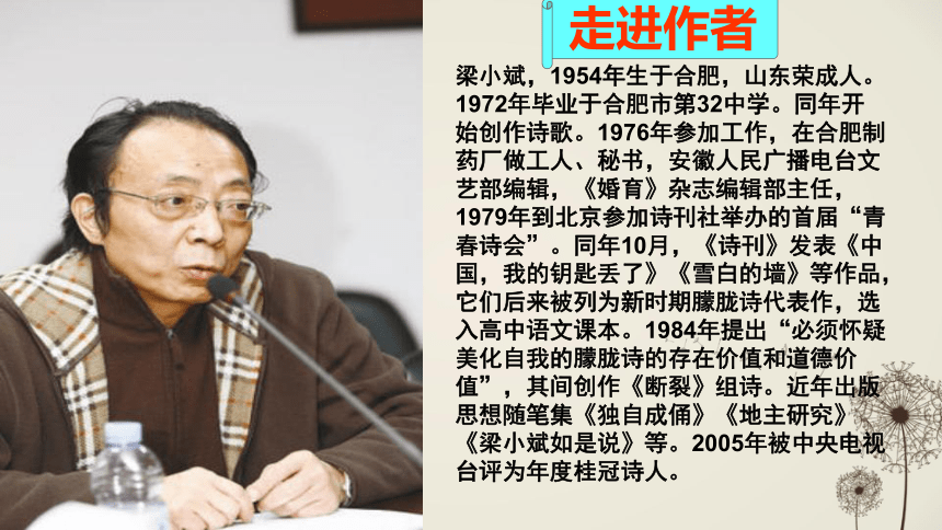 人教版高中语文选修--中国现代诗歌散文欣赏《雪白的墙》课件(共21张PPT)