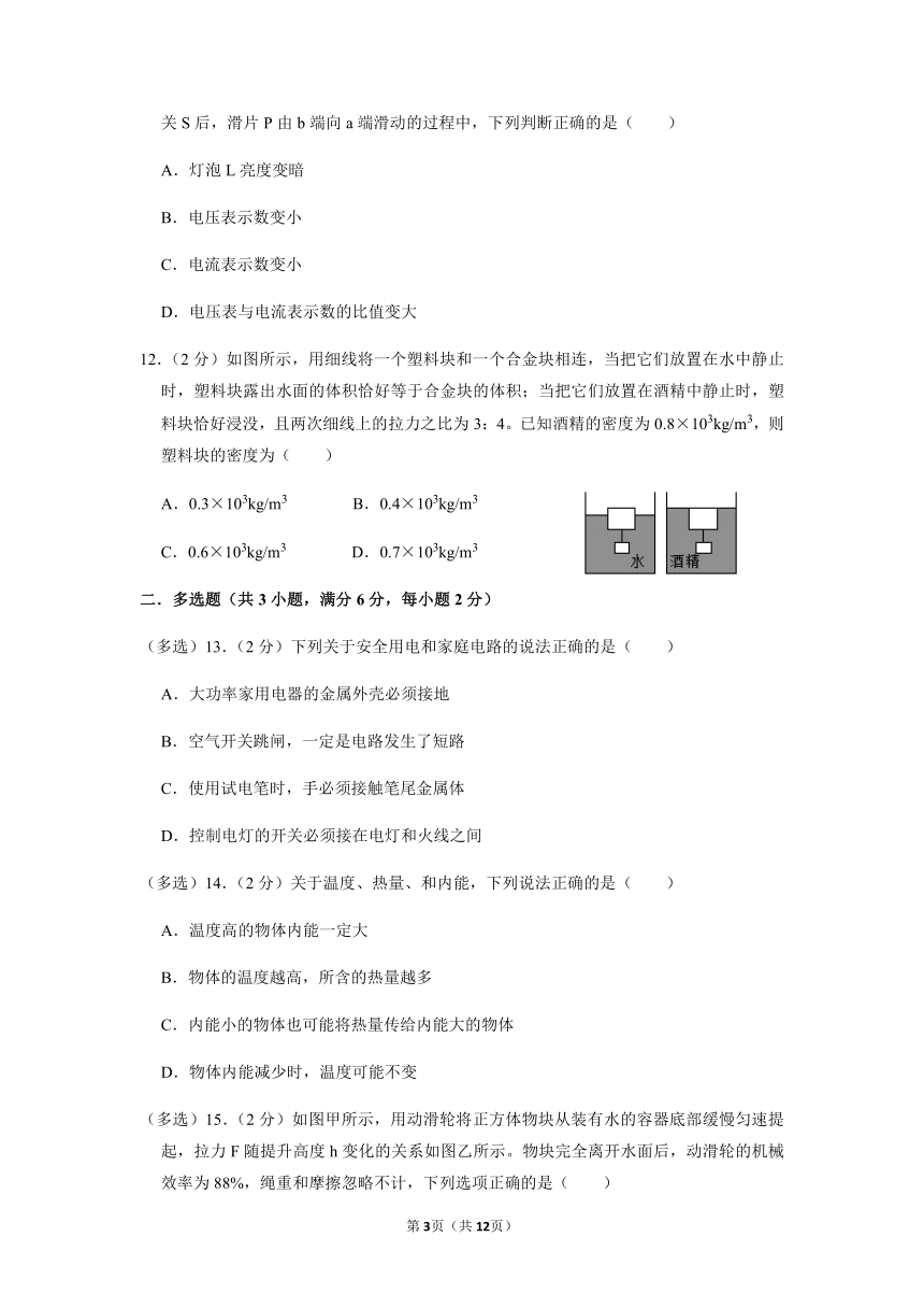 2022年北京中考物理终极押题卷（含答案）