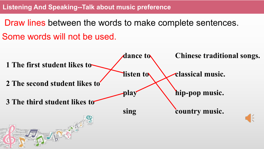 人教版（2019）  必修第二册  Unit 5 Music  Listening and Speaking课件(共14张PPT，内镶嵌视频)