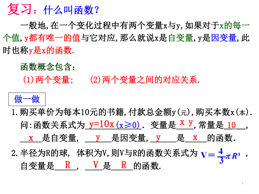 华东师大版八年级数学（下册）课件：17.1.2函数及其图象(共15张PPT)