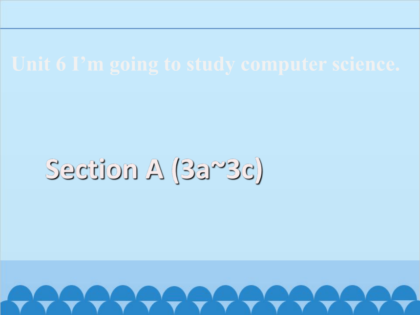 人教版八年级上册Unit 6 I’m going to study computer science. Section A (3a~3c)课件(共19张PPT)