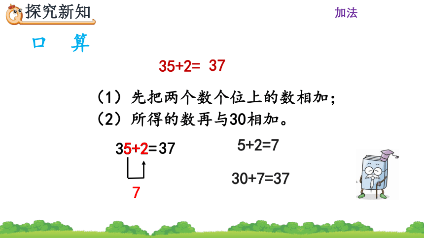 人教版小学数学二年级上册数学课件2.1.1 两位数加一位数（不进位）笔算（20张ppt）