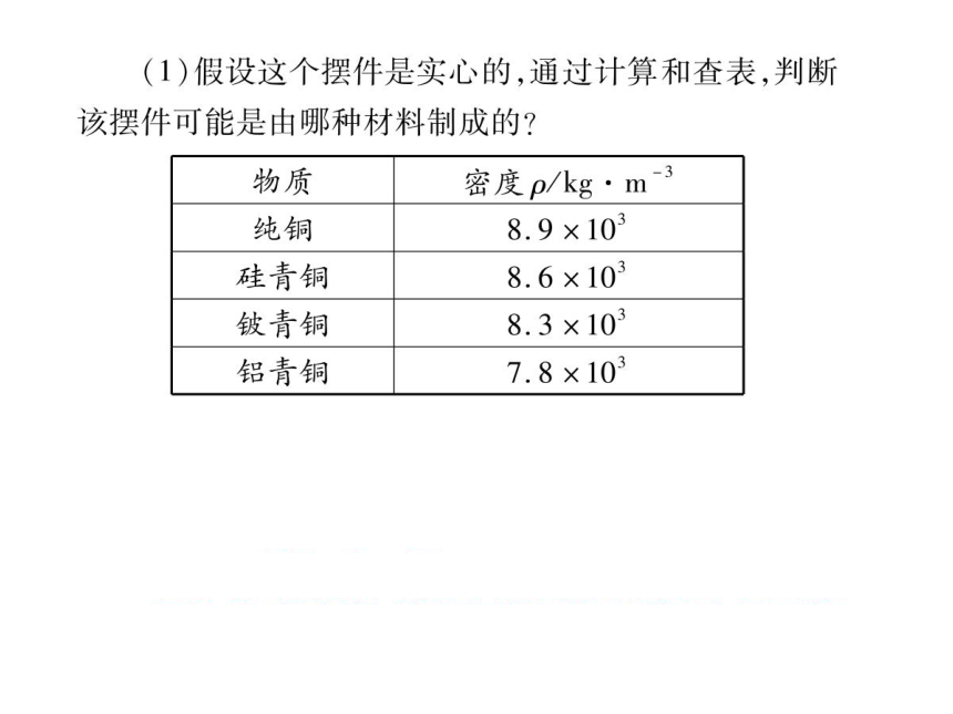 2021-2022学年八年级上册人教版物理习题课件 第六章 第4节 密度与社会生活(共31张PPT)