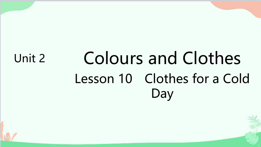 冀教版七年级上册Unit 2 Colours and Clothes Lesson 10 Clothes for a Cold Day课件(共28张PPT)