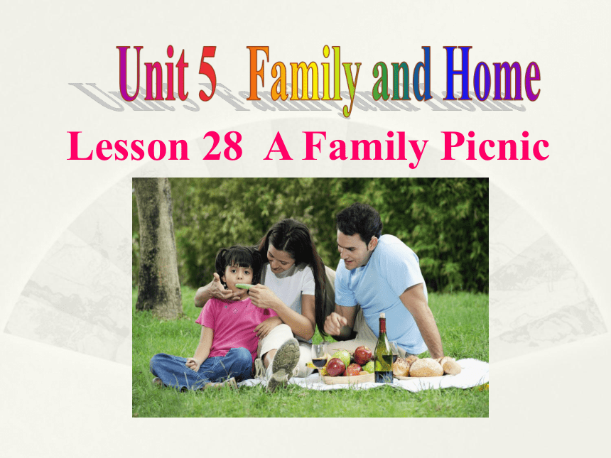 Unit 5 Lesson 28 A Family Picnic 课件(共22张PPT)