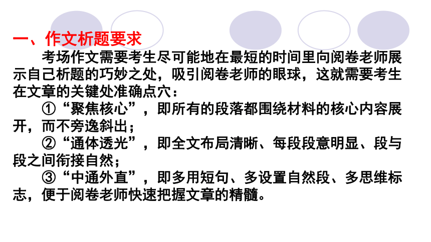 2022届高考作文系列训练之作文析题技巧课件（29张PPT）