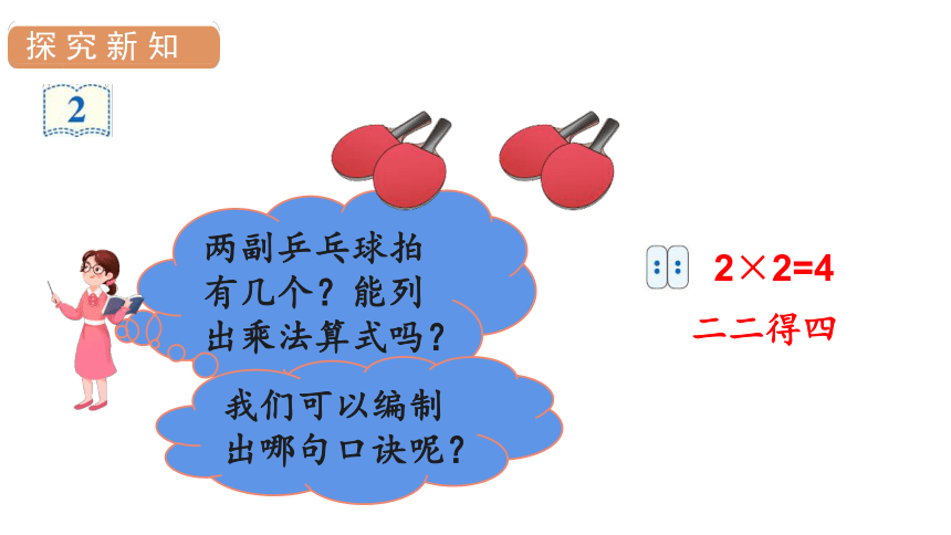 人教版数学二年级上册4 2、3的乘法口诀课件（19张PPT)