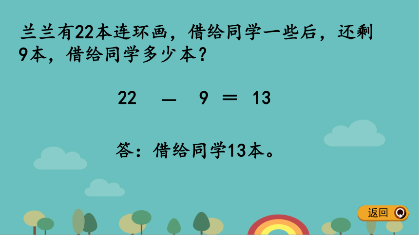 冀教版数学一年级下册 5.12 求两数相差多少课件(共13张PPT)