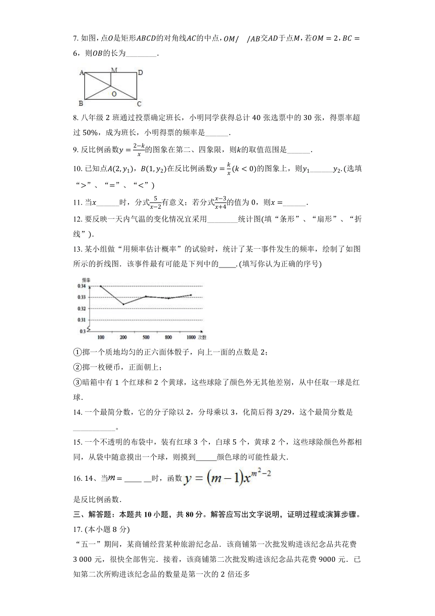 江苏省泰州中学附属初级中学2023—2024学年下学期八年级数学期中模拟试卷（含答案）