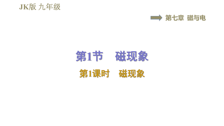 教科版九年级全一册物理习题课件 第七章 7.1.1磁现象（32张）