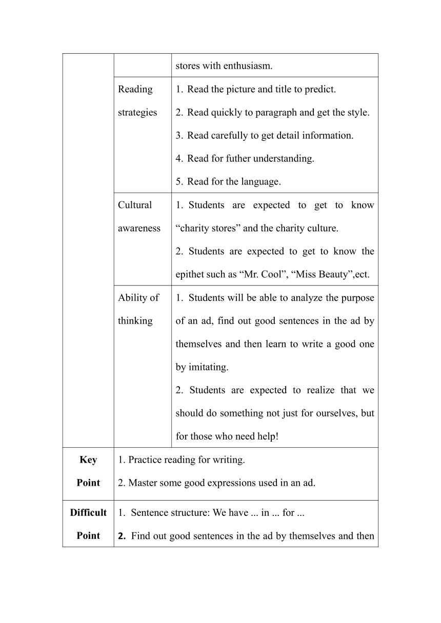 鲁教版（五四制）六年级上册 Unit 10 How much are these socks Section B 2a-3b 教案（表格式）