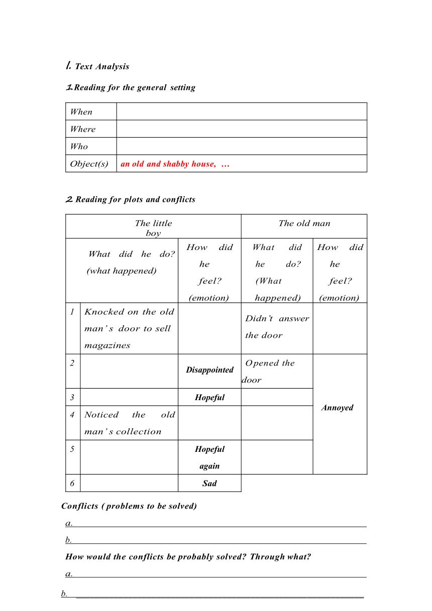 2022届高考英语二轮复习：读后续写（买杂志的小男孩）学案