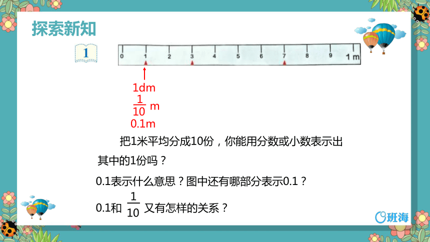 【班海】2022-2023春季人教新版 四下 第四单元 1.小数的意义和读写法 第1课时【优质课件】