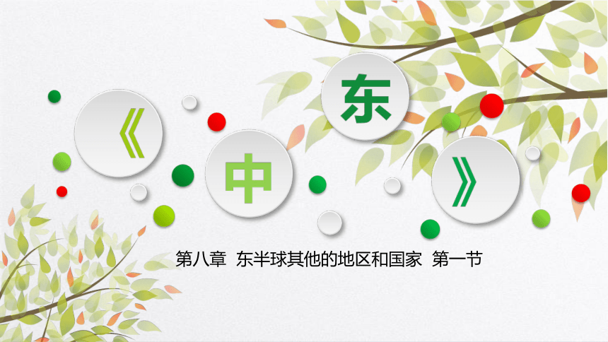 人教版2020-2021学年七年级地理下册8.1中东 课件（33张PPT）