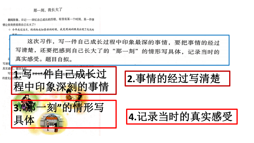 部编版五年级下册第一单元习作：《那一刻，我长大了》课件(共2个课时，共29张PPT)