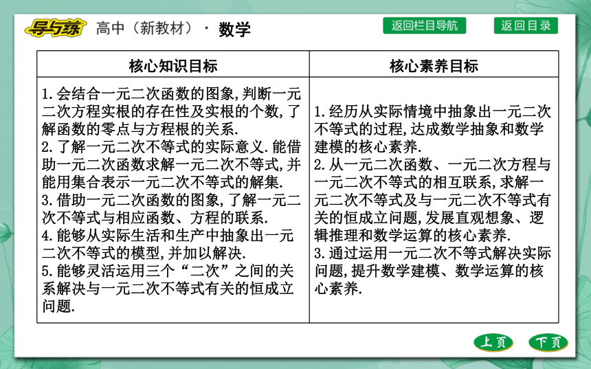 人教A版（2019）必修 第一册2.3二次函数与一元二次方程、不等式第1课时一元二次不等式（共52张PPT）