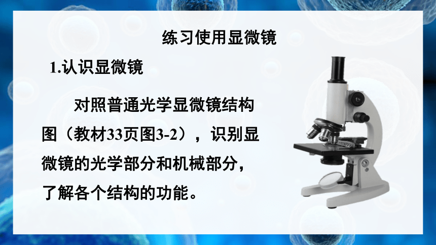 北师大版七年级生物上册课件 2.3.1 第1课时 光学显微镜的使用方法 动物细胞(共28张PPT)