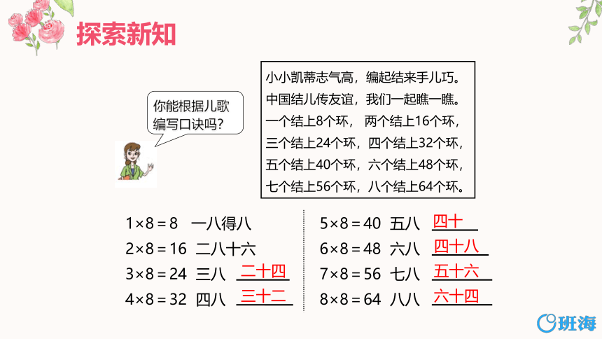 青岛版（2015）二上-第四单元 3.8的乘法口诀【优质课件】