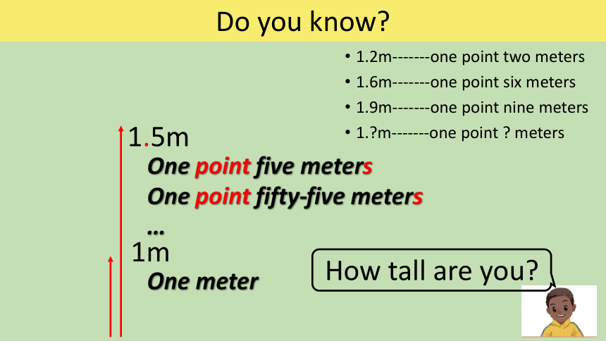 Unit1 How tall are you? PA Let's learn 课件（共22张PPT）