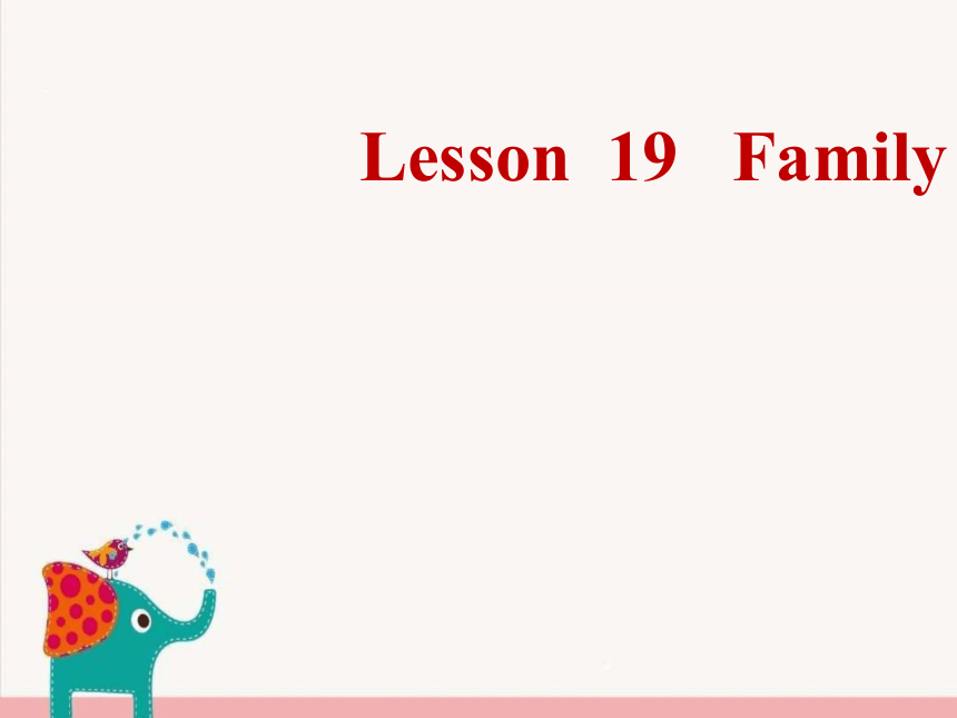 Unit4 Lesson19 Family 课件(共16张PPT)