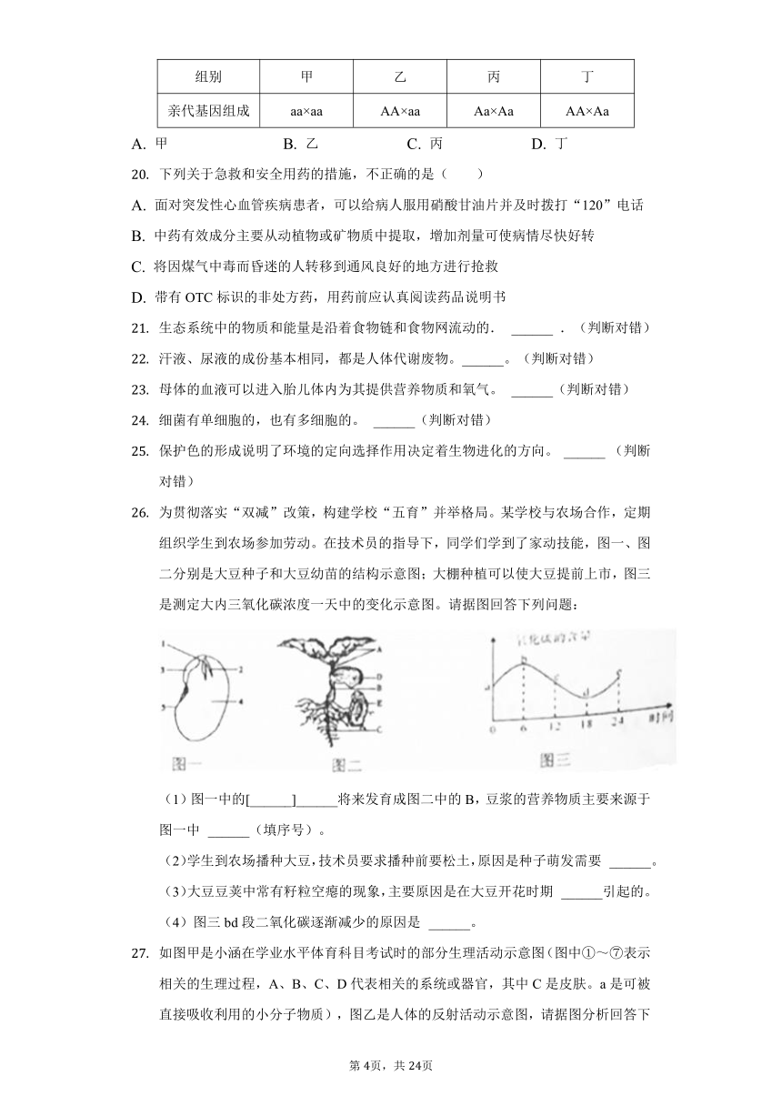 2021-2022学年湖南省岳阳市华容县八年级（下）期中生物试卷（word版 含解析）