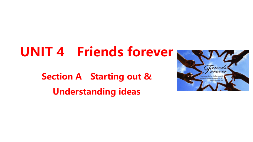 外研版（2019）必修第一册UNIT 4  Friends forever Section A课件 (共34张PPT)