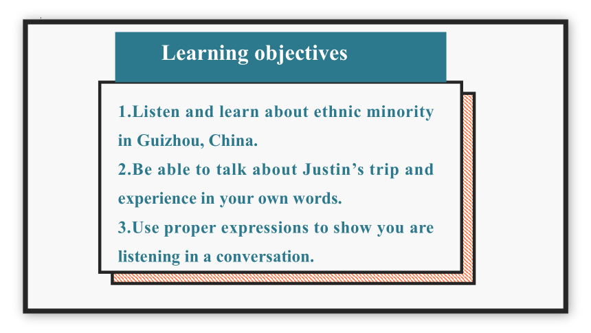 人教版（2019）必修第三册Unit 3 Diverse Cultures Listening and Talking 课件(共21张PPT)