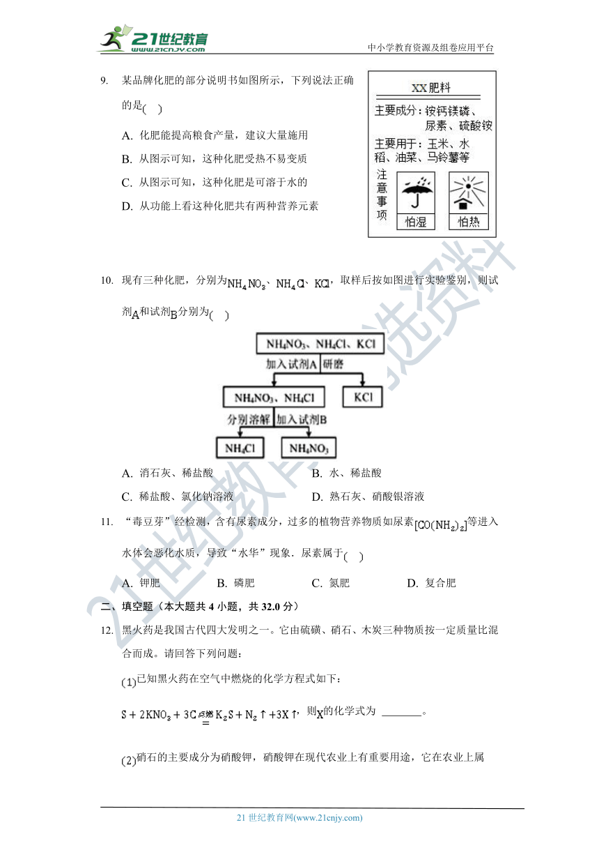 11.2 化学肥料   同步练习  （含答案）