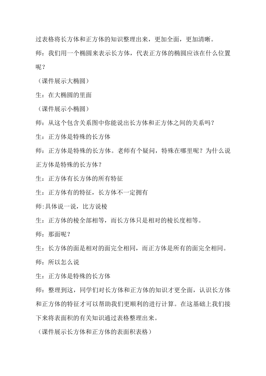 青岛版五四制数学五上 长方体和正方体回顾整理复习 教案