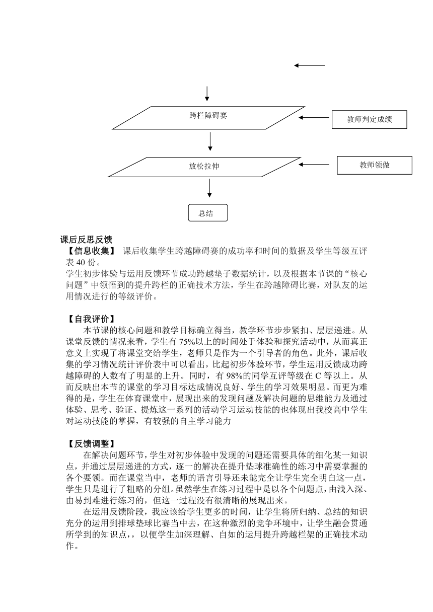 2021-2022学年人教版高中体育与健康全一册跨栏跑 教学设计