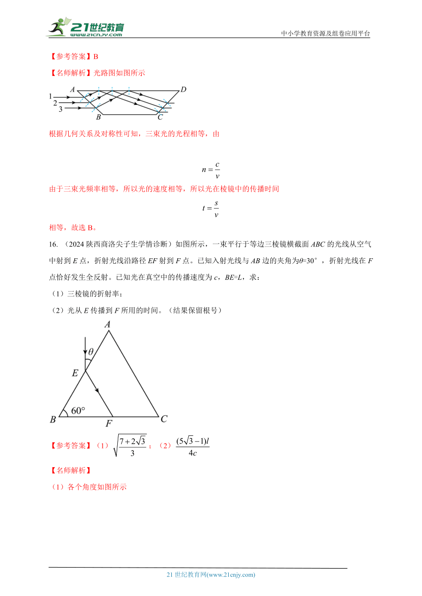 热点44  三棱镜 --高考物理50热点冲刺精练（名师解析）