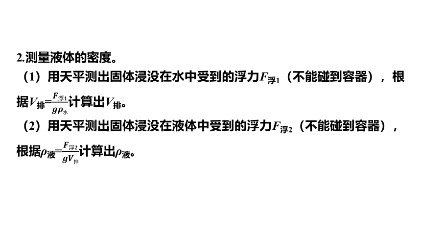 2024中考广东专用物理一轮知识点梳理复习第13讲　浮力法测密度 课件(共24张PPT)