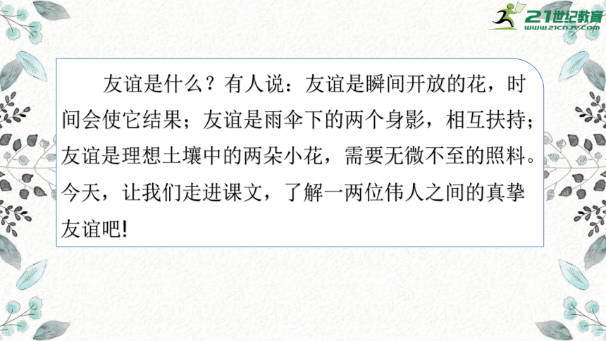 【新课标】统编版语文六年级下册第四单元 综合性学习 ：伟大的友谊   课件