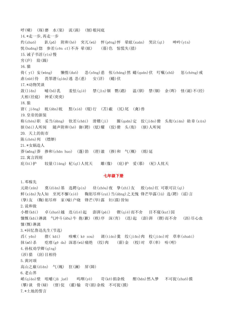 2023年中考语文知识分类梳理+真题练习  专题01 字音、字形（PDF学生版+解析版）