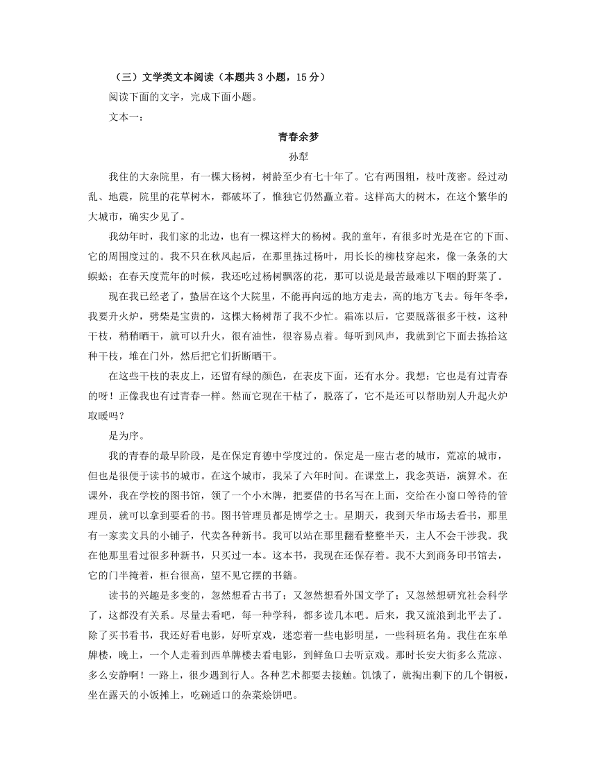 广西南宁市2023届高三二模语文试题（解析版）