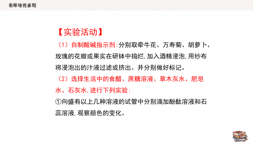 人教版化学九年级下册  10.4实验活动7  溶液酸碱性的检验 同步课件（11张PPT）