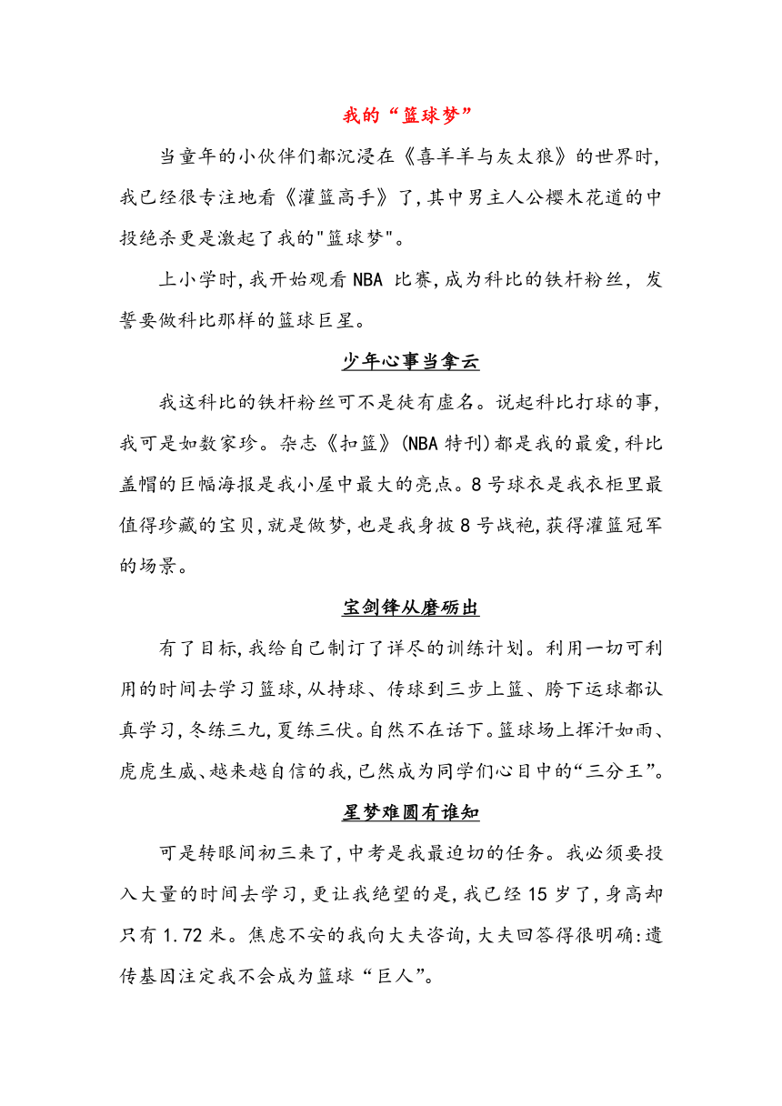 写作的主体构成版式   2024年中考语文二轮专题