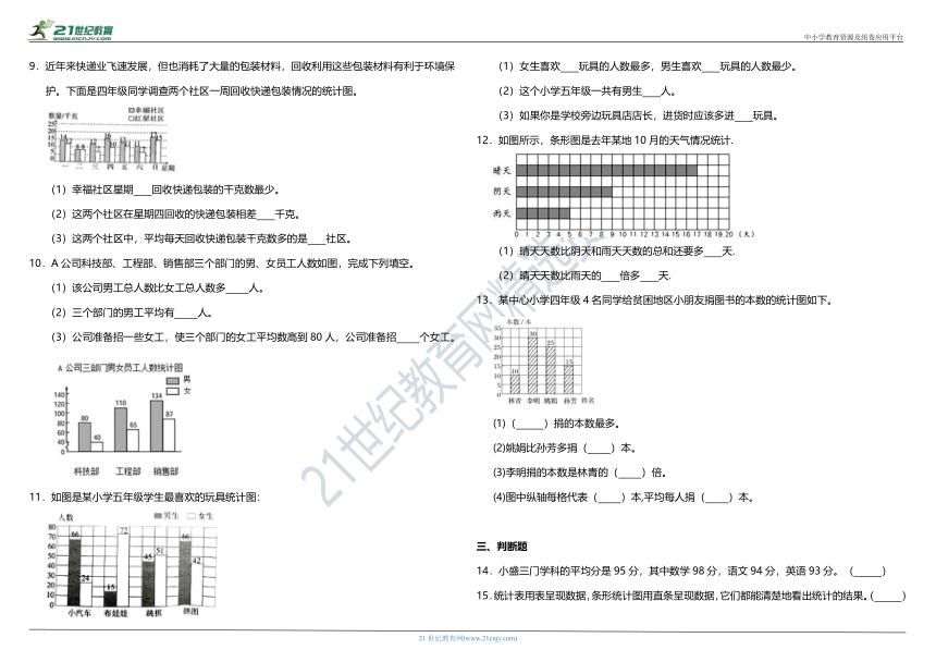 2020年苏教版小学数学四年级上册第四单元质量检测卷（二）（含答案）