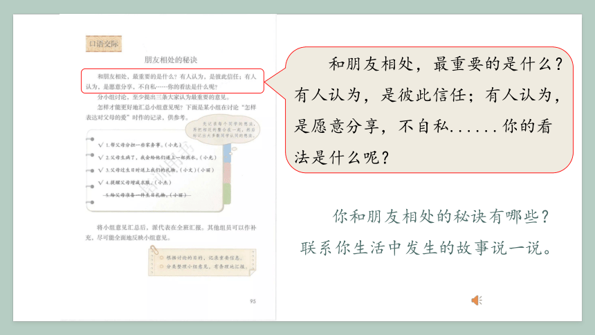 四年级下册语文第六单元口语交际：朋友相处的秘诀  课件 (共57张PPT)