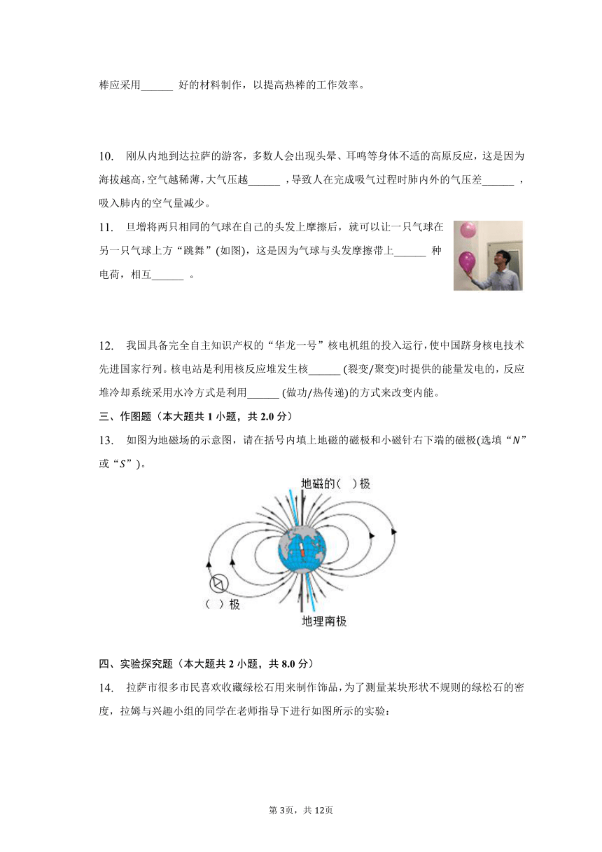 2023年西藏拉萨市城关区中考物理一模试卷-普通用卷（含解析）