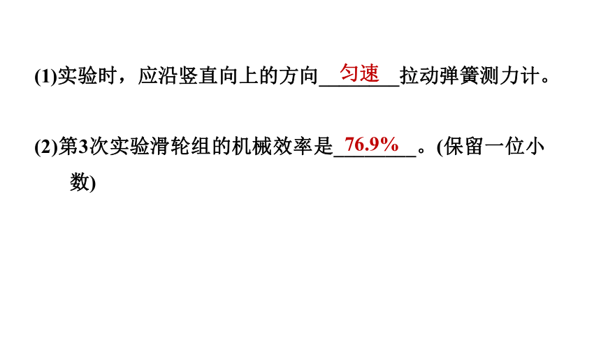 9.6测滑轮组的机械效率  习题课件2021-2022学年度北师大版物理八年级下册(共22张PPT)