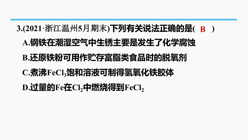 2023年普通高中化学学业水平考试学考复习——专题7　铁及其化合物（29张ppt）