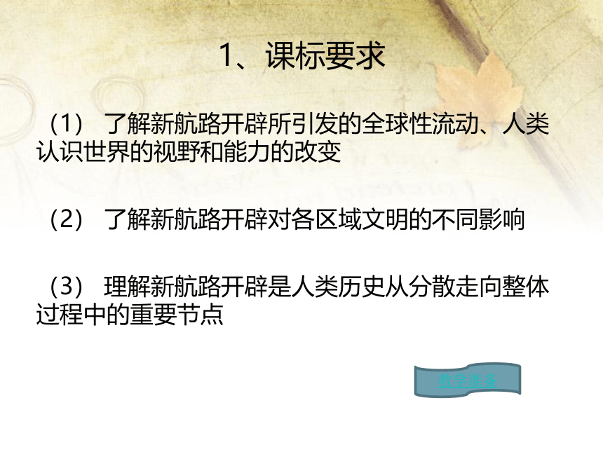 中外历史纲要下 第6课 新航路的开辟说课课件（24张ＰＰＴ）
