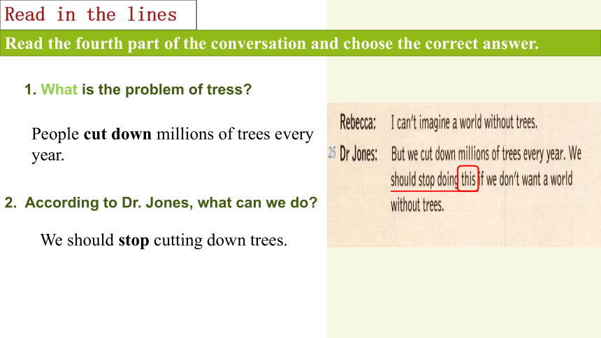 Unit4 Save the trees Reading: Trees in our daily lives 课件(共14张PPT)