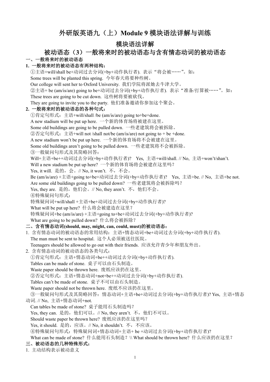 Module 9 Great inventions模块语法详解与训练