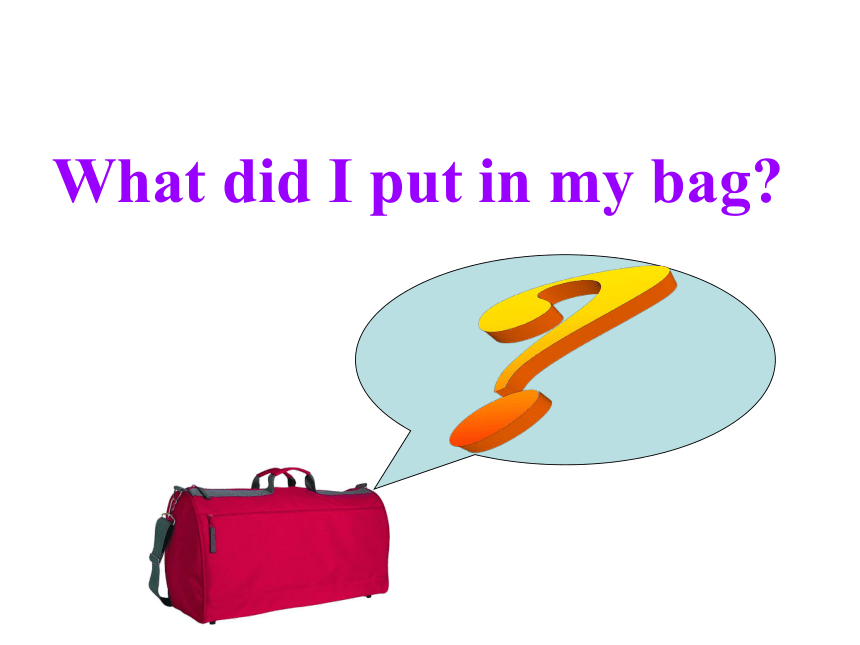 Module 10 Unit 1 What did you put in your bag？课件(共14张PPT)