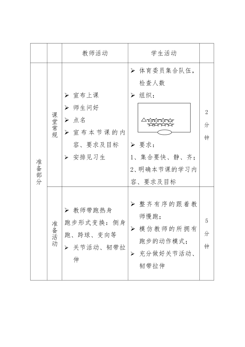 足球——脚内侧传接球教案（表格式）高一上学期体育与健康人教版