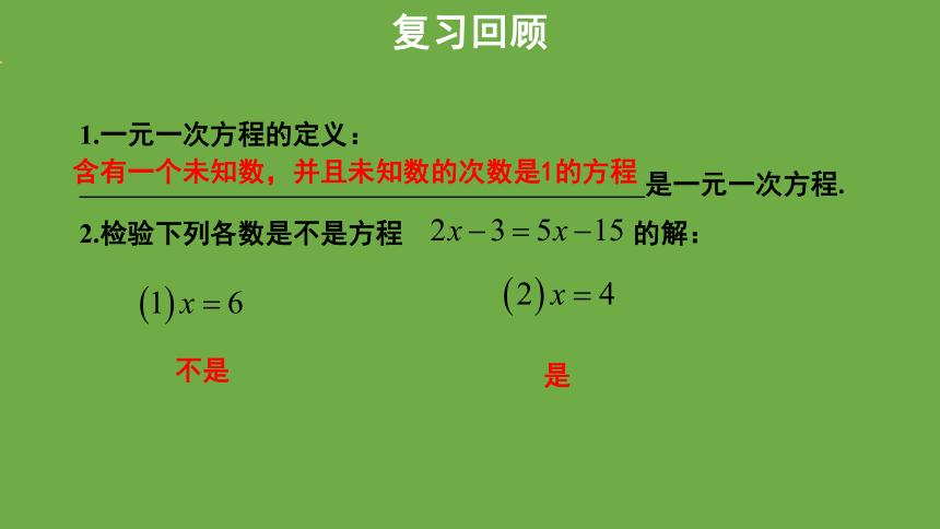 5.1《认识一元一次方程》第2课时教学课件 (共25张PPT)数学北师大版 七年级上册